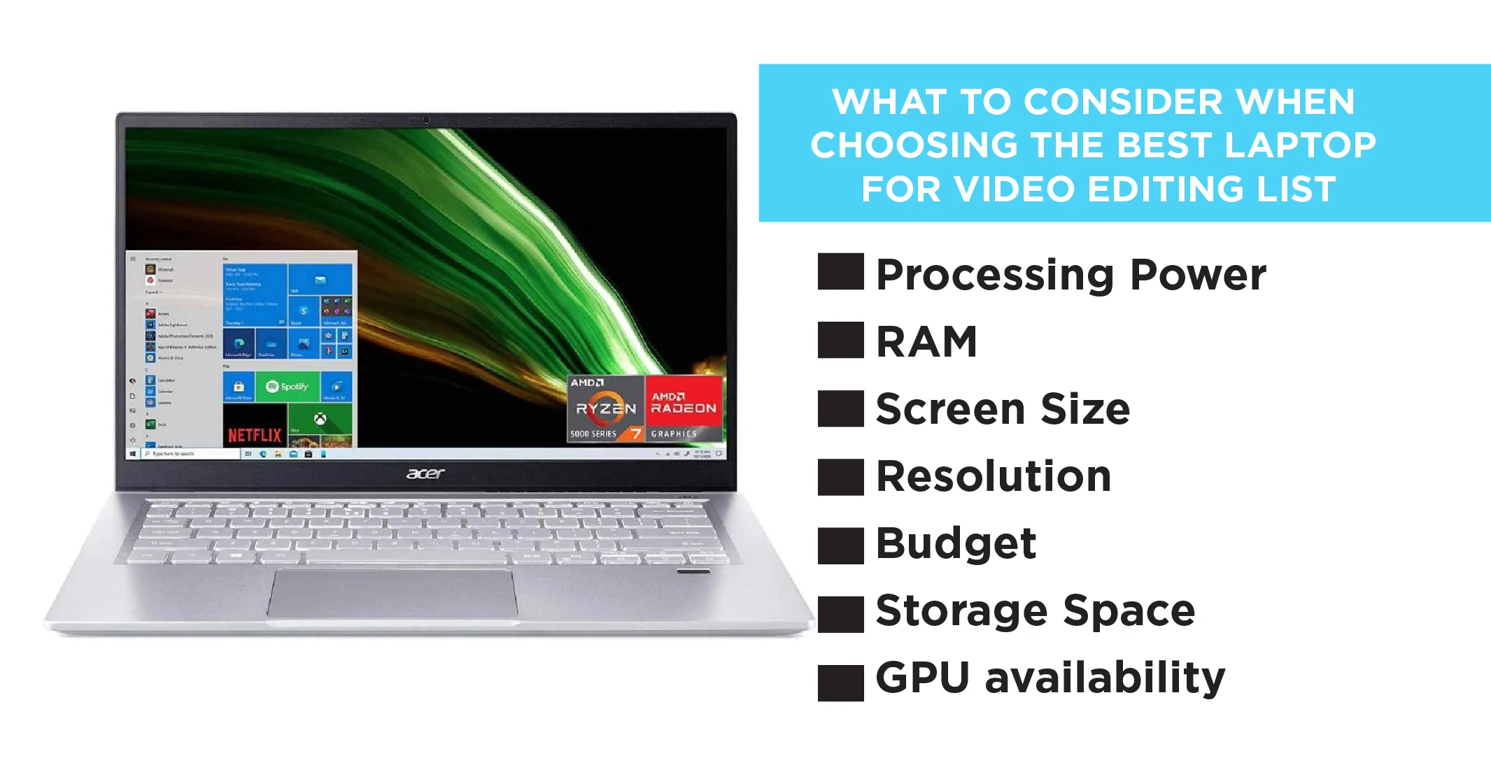 best laptops for video editing