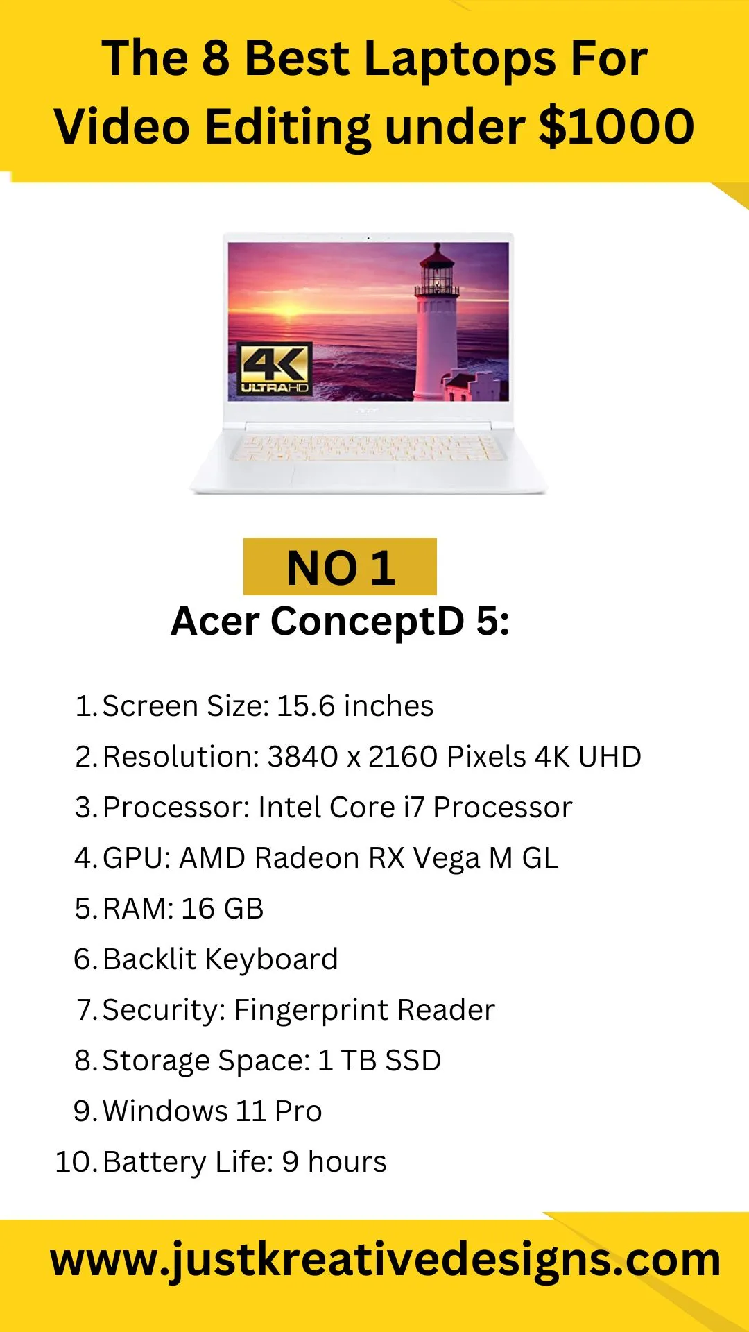 best laptop for video editing