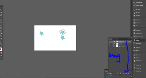 Drag Layer to New Layer Icon